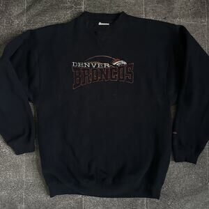 Men's Vintage 90's Cadre Denver Broncos Navy Blue Crewneck Sweatshirt Sz M (VTG)